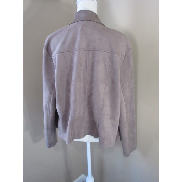 KUT From the Kloth Jackie Faux Suede Moto Jacket Womens 1X Brown - Picture 2 of 3